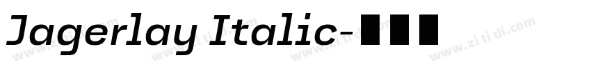 Jagerlay Italic字体转换